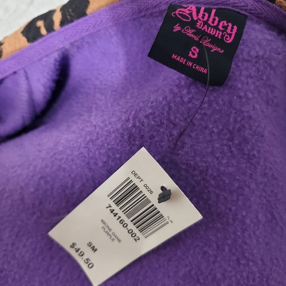 ❌sold❌Abbey Dawn Purple Skeleton Zip-Up Hoodie - Picture 2 of 5